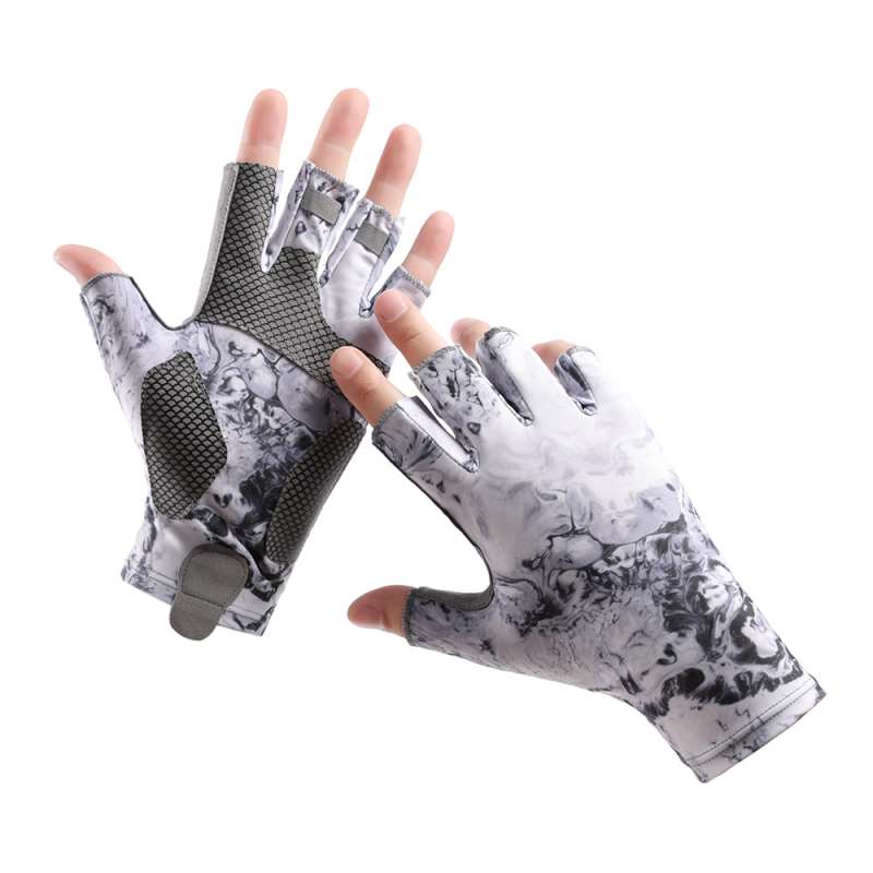 2 pairs Summer thin breathable half-finger sun protection gloves