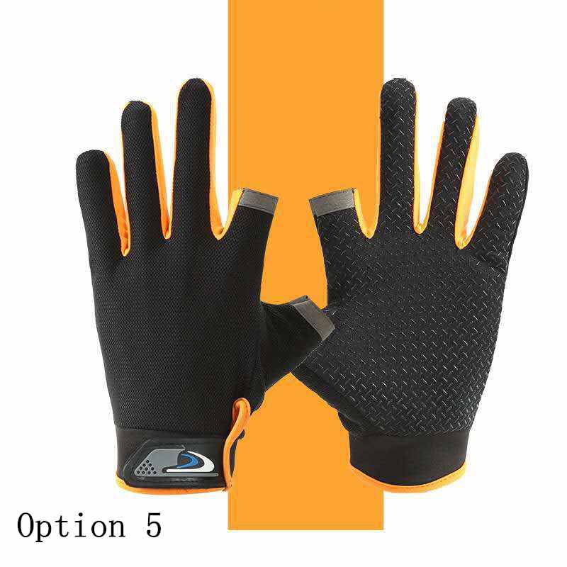 2 pairs Thin sun protection gloves with two fingers exposed