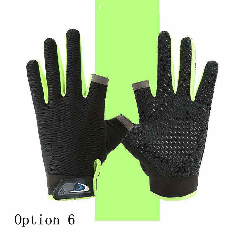 2 pairs Thin sun protection gloves with two fingers exposed