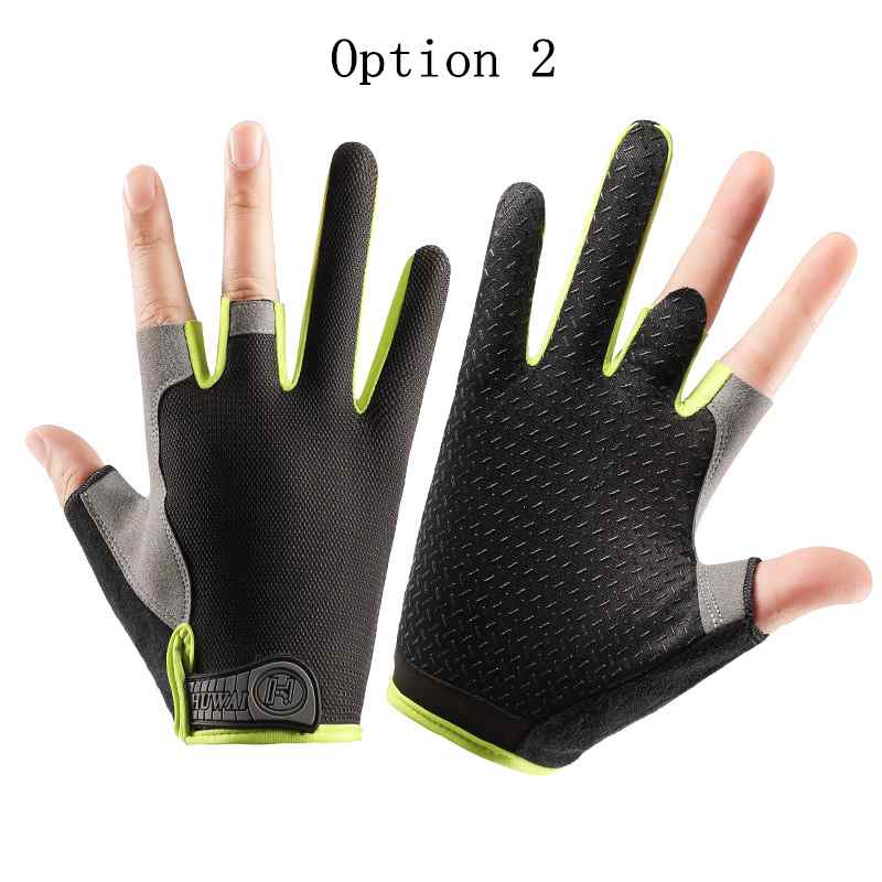 2 pairs Thin sun protection gloves with three fingers exposed