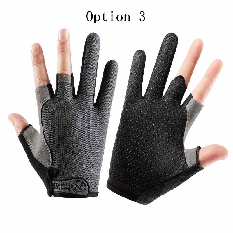 2 pairs Thin sun protection gloves with three fingers exposed