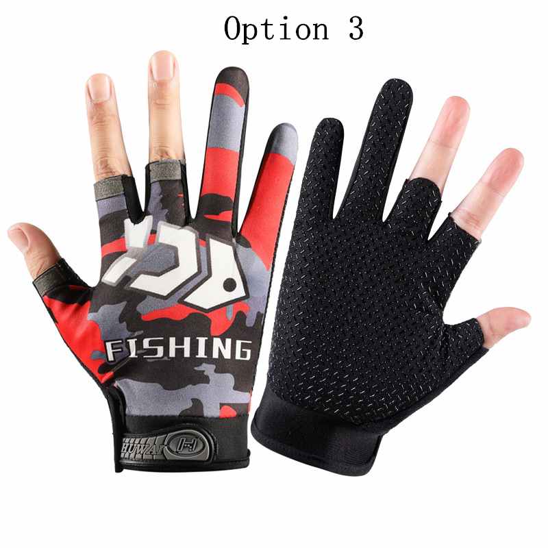 2 pairs wear-resistant sunshade non-slip fishing gloves