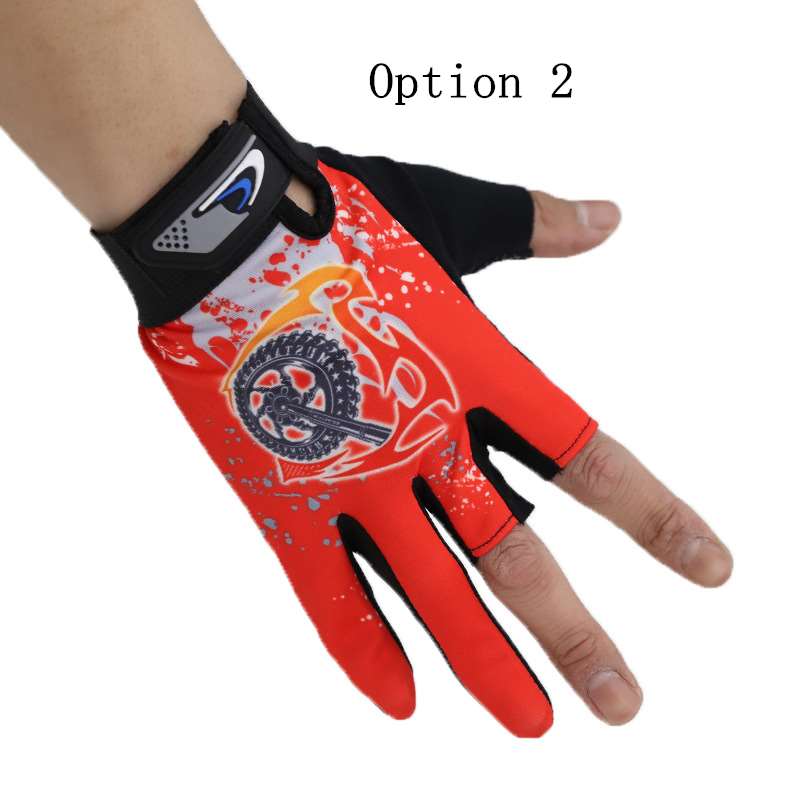 2 pairs Spring and summer gloves with three fingers exposed