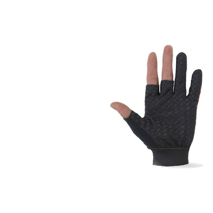 2 pairs Spring and summer breathable gloves with three fingers exposed