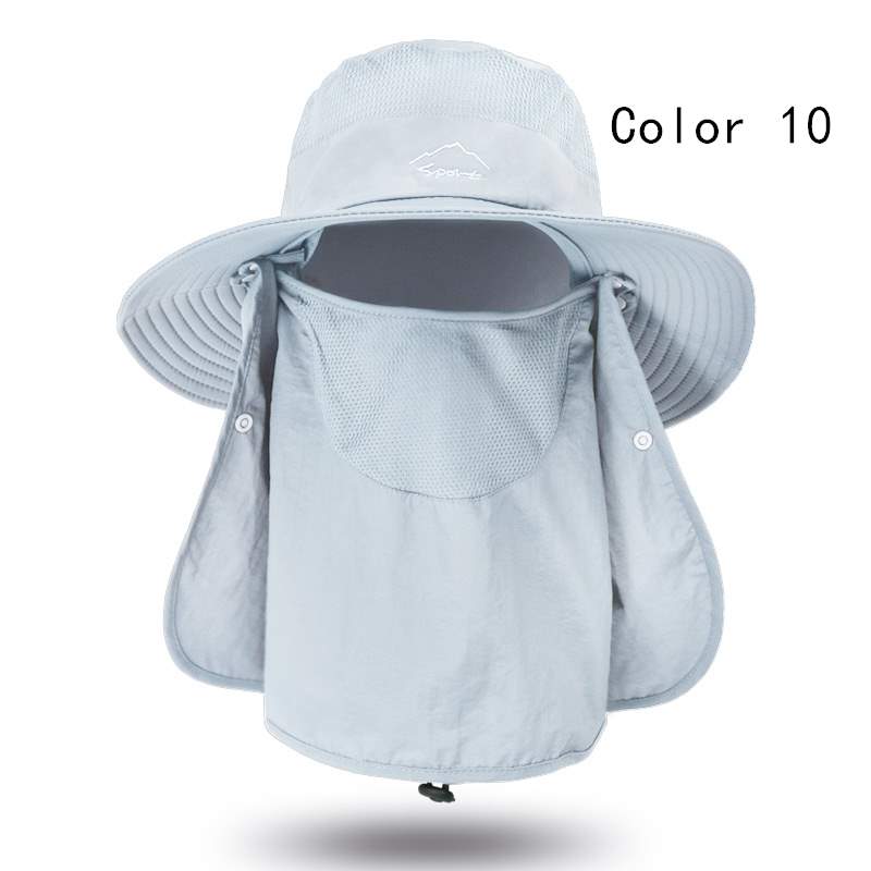 2 pcs Sun protection breathable fishing face hat