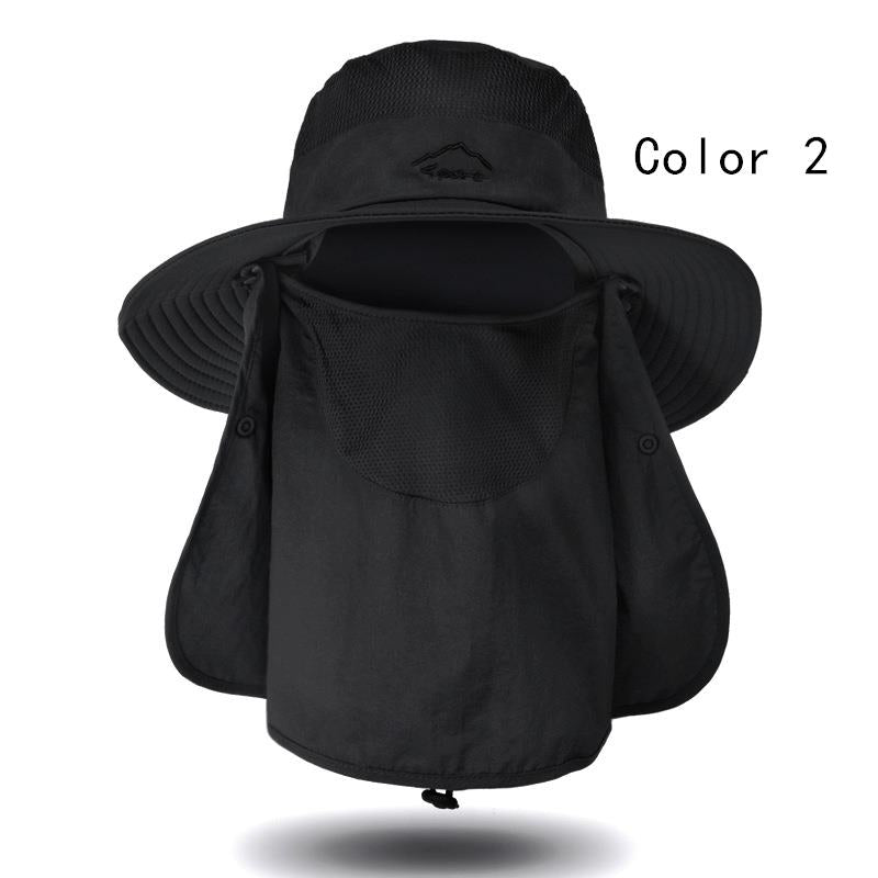 2 pcs Sun protection breathable fishing face hat