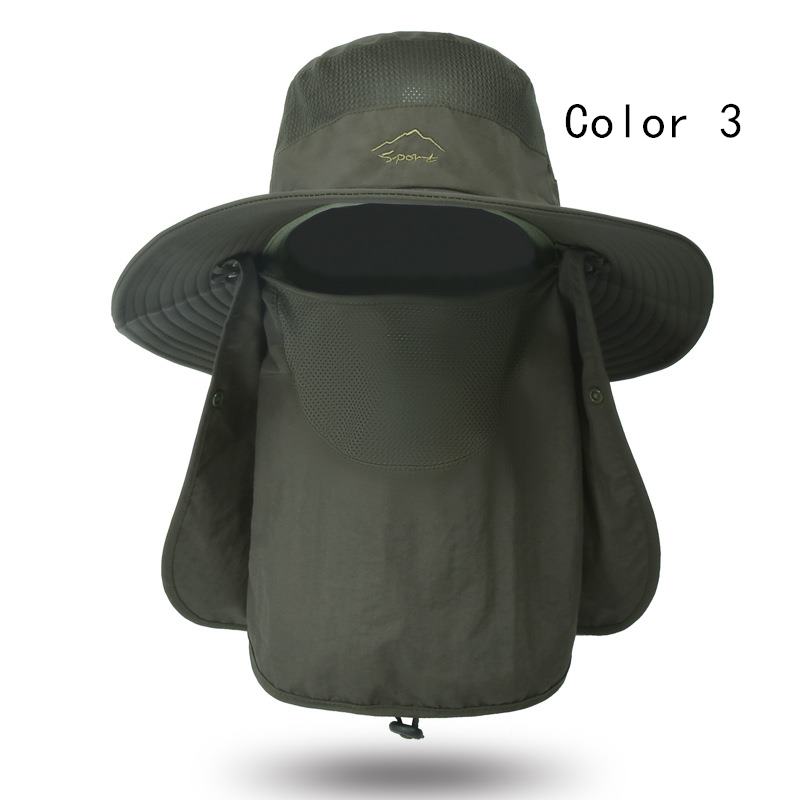 2 pcs Sun protection breathable fishing face hat