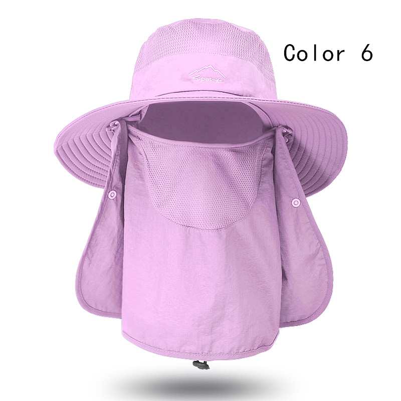 2 pcs Sun protection breathable fishing face hat