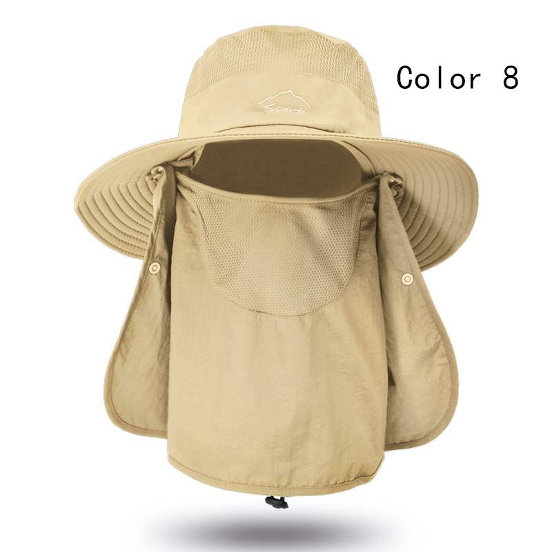 2 pcs Sun protection breathable fishing face hat