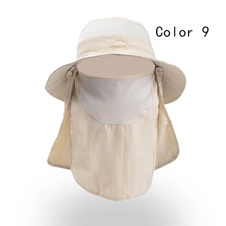 2 pcs Sun protection breathable fishing face hat