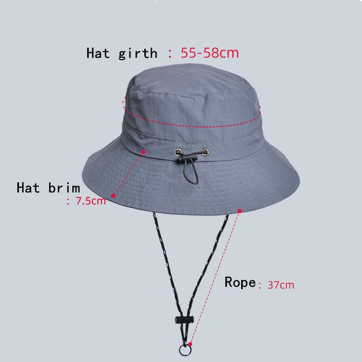 2 pcs Foldable summer waterproof bucket hat