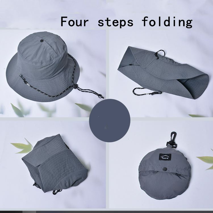 2 pcs Foldable summer waterproof bucket hat