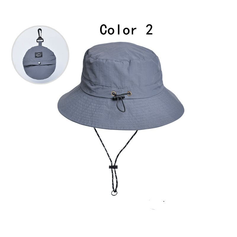 2 pcs Foldable summer waterproof bucket hat