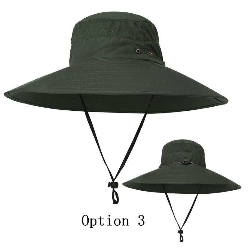 2 pcs Large brim summer sun protection hat fishing hat