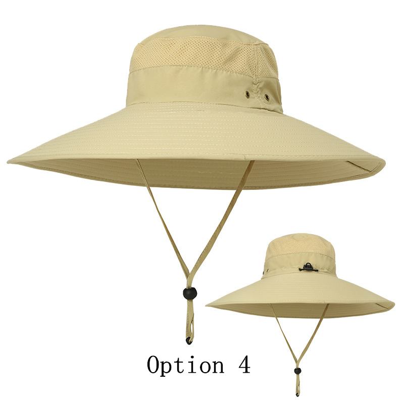 2 pcs Large brim summer sun protection hat fishing hat