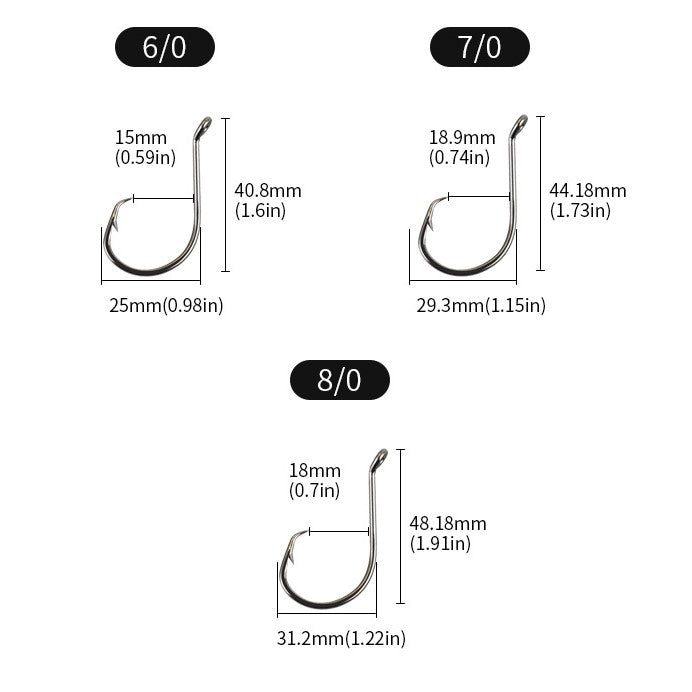 200 pcs stainless steel long handle beveled fish hook with barbs