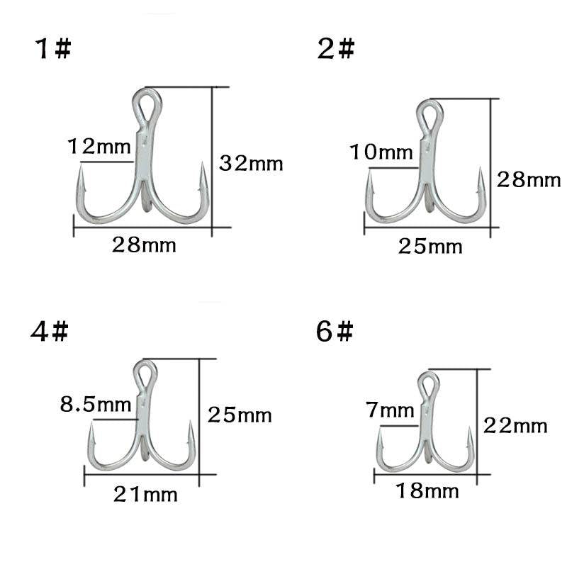 5 pcs 4xstrong treble hook