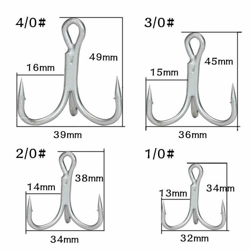 5 pcs 4xstrong treble hook