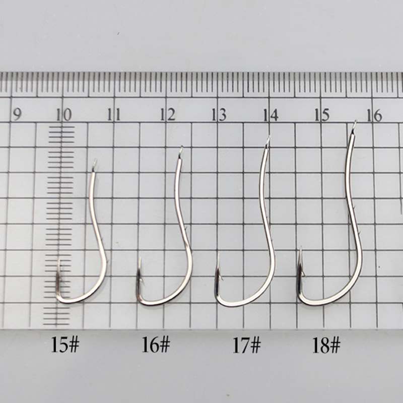 100pcs Double Back Barbed Bulk Barbed Long Handled Fish Hook