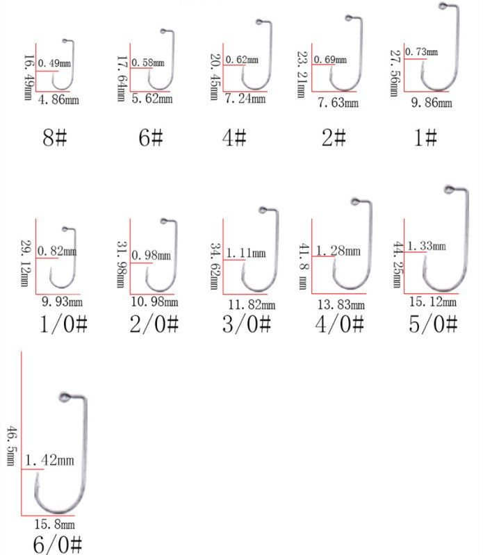 200pcs High carbon steel right angle hook bulk fish hook