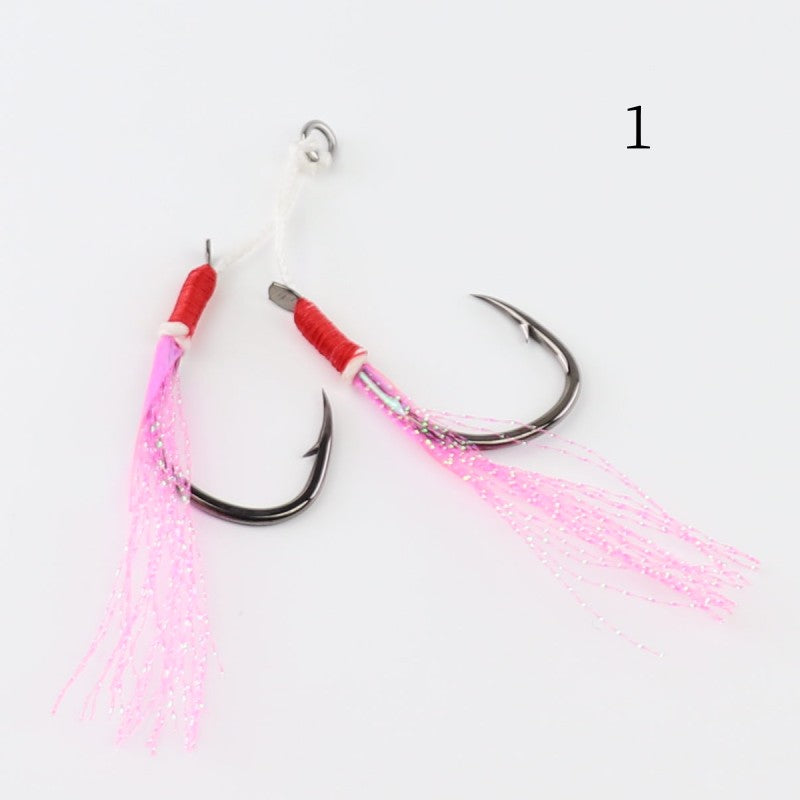 10pcs strong double jig hooks