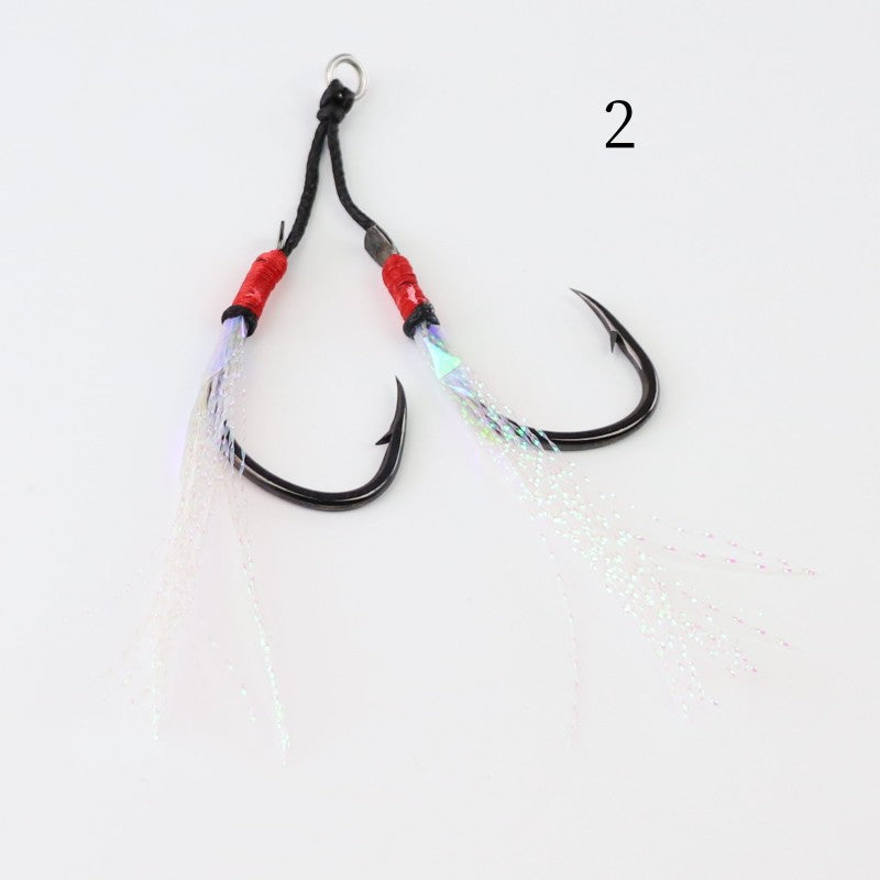 10pcs strong double jig hooks