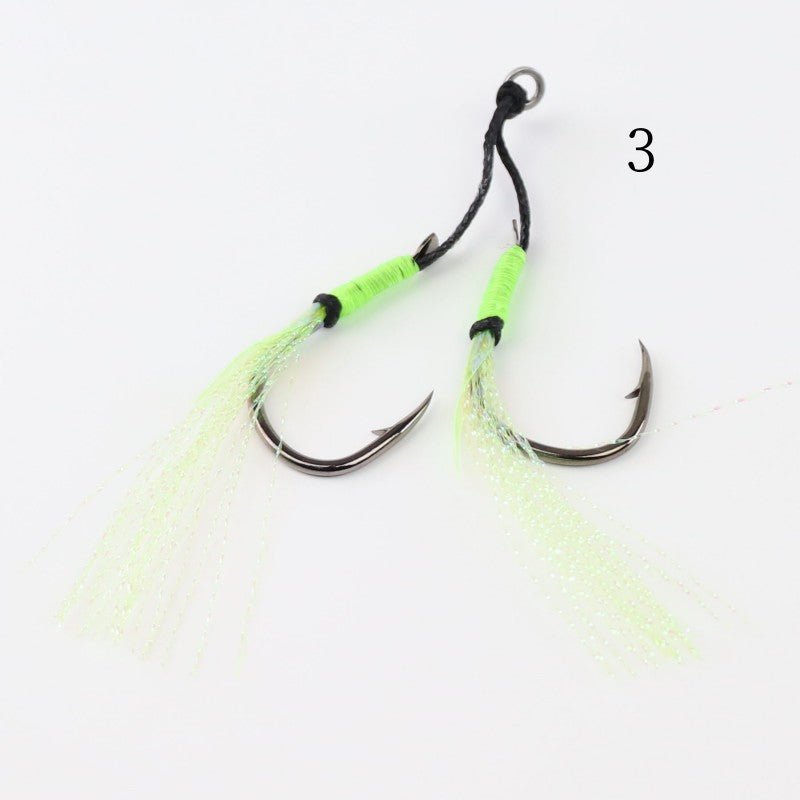 10pcs strong double jig hooks