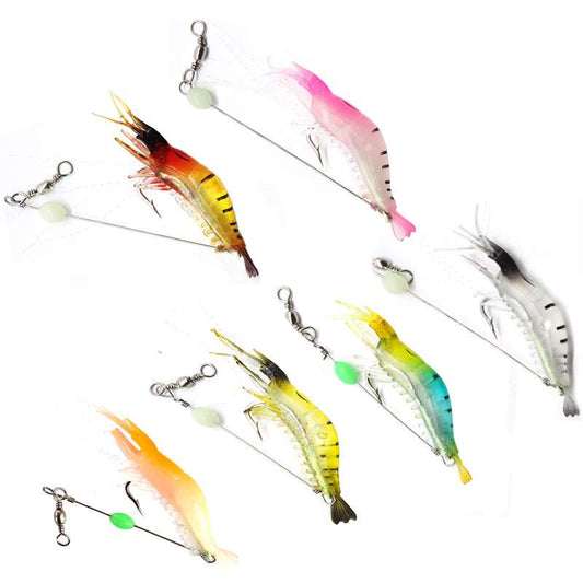 5pc 9cm6g bionic shrimp type soft bait with hook