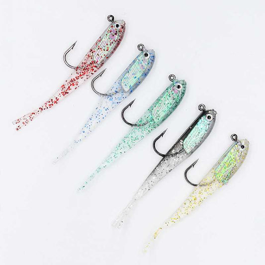 5pc 7.5cm/6.5g soft pvc lure