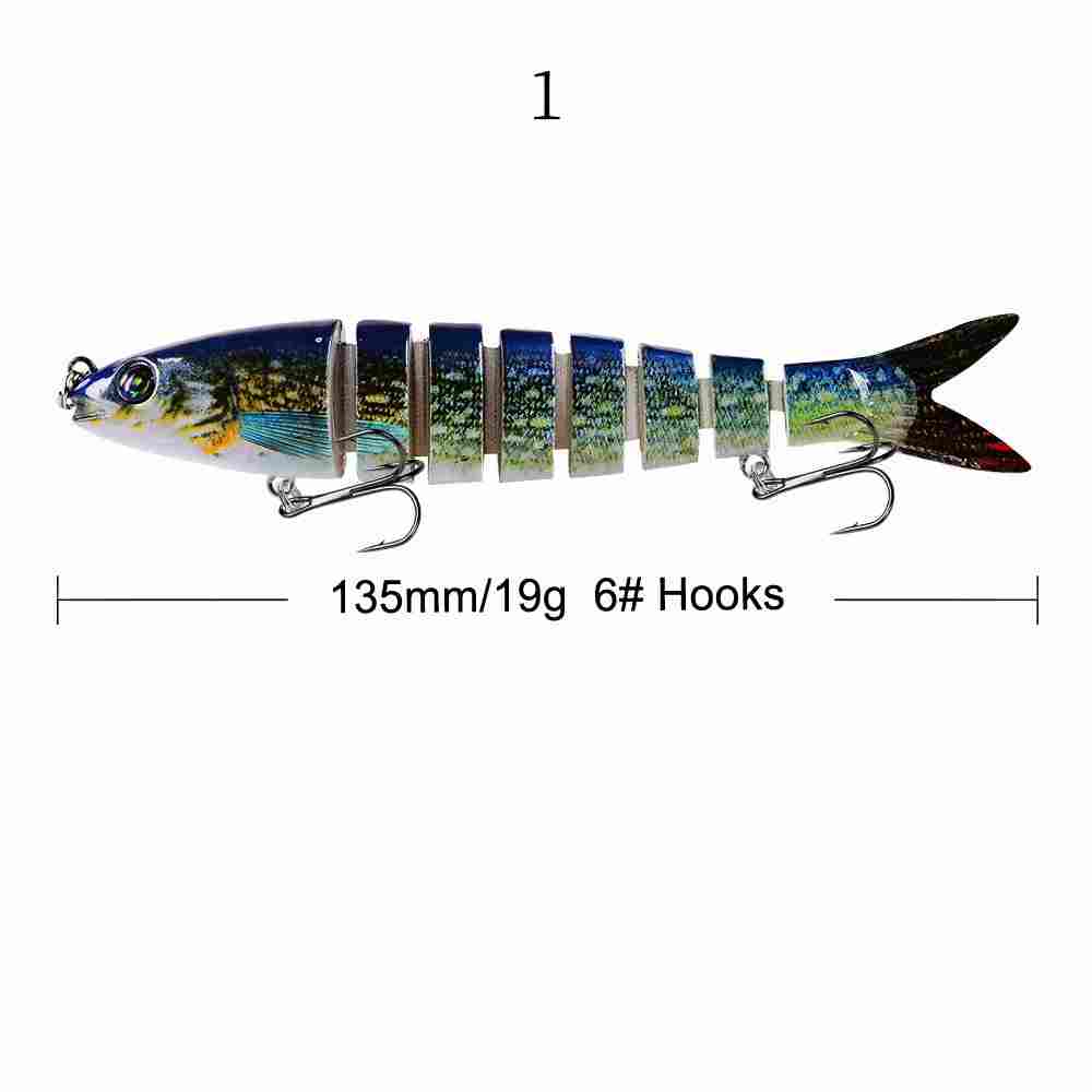 2pc  13.5cm 19g knotty Fish lure segment Hard Bait