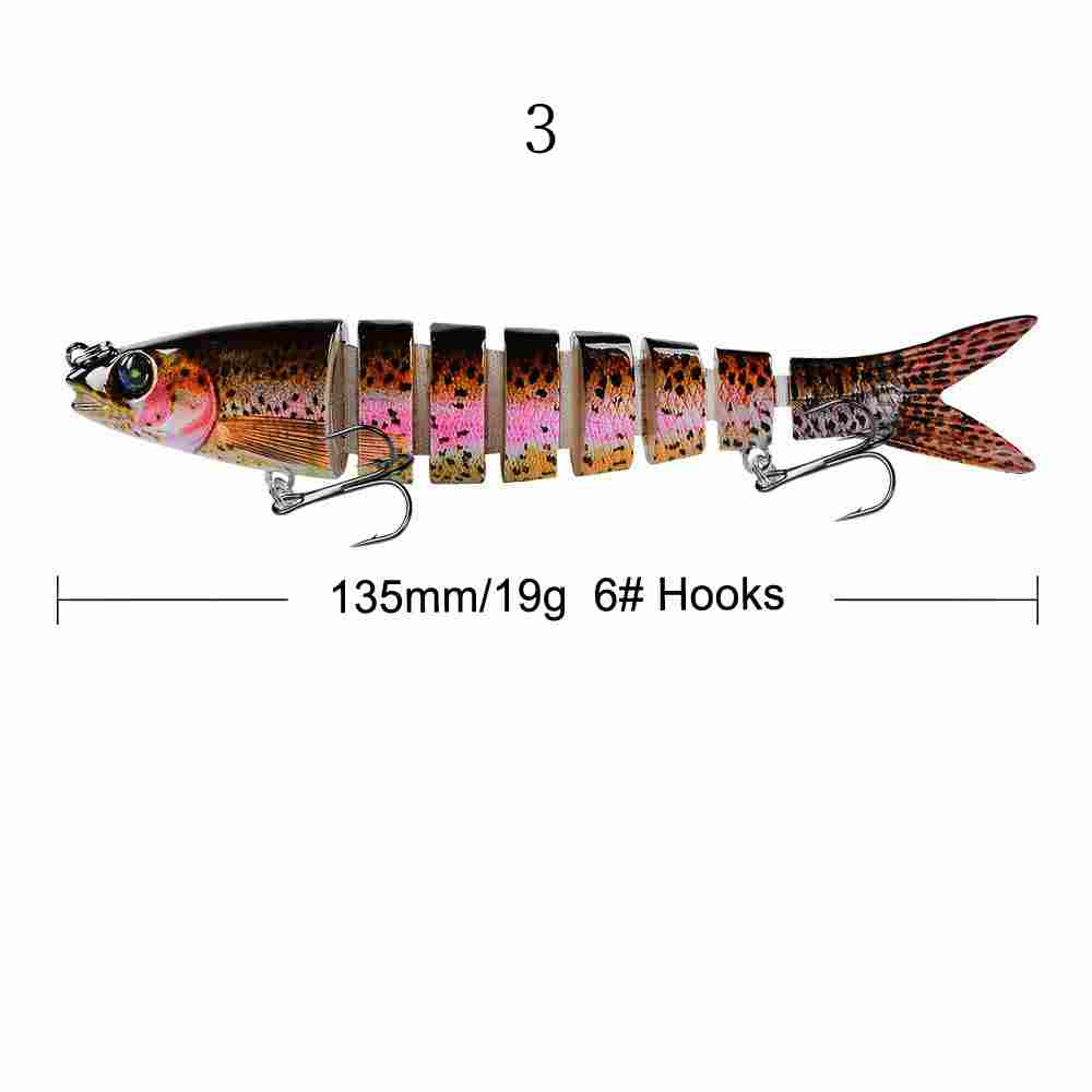 2pc  13.5cm 19g knotty Fish lure segment Hard Bait