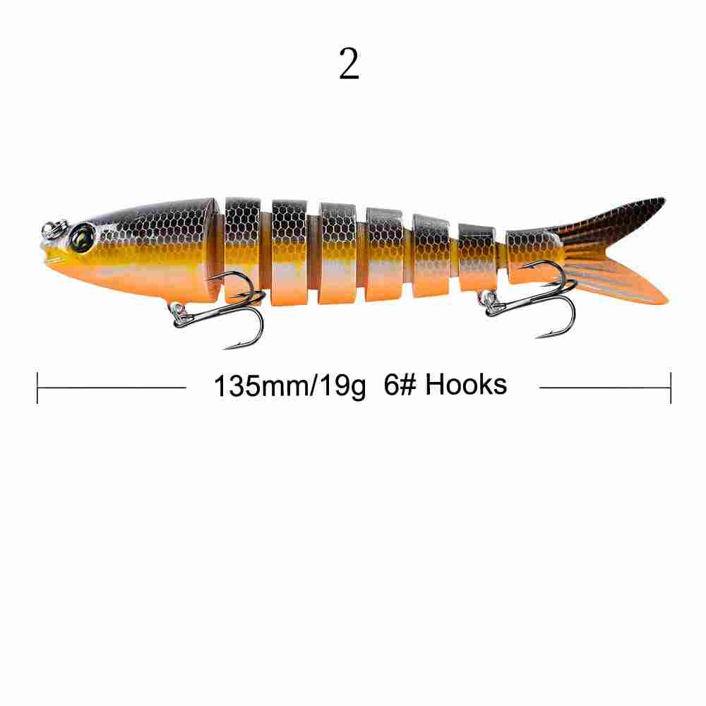 2pc  13.5cm 19g knotty Fish lure segment Hard Bait