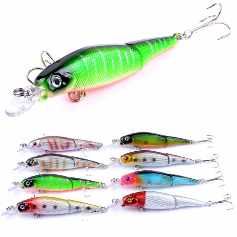 2 pcs 8.8cm 7.4g floating segment minnow lure