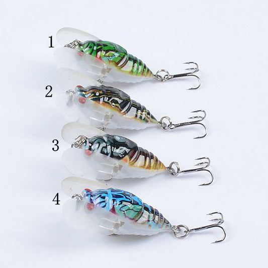 2 pcs 5cm 6.2g insect bionic lure with a cicada shape