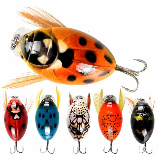 2 pcs 3.8cm 4g beetle Bionic Bait Painted Plastic Hard Bait