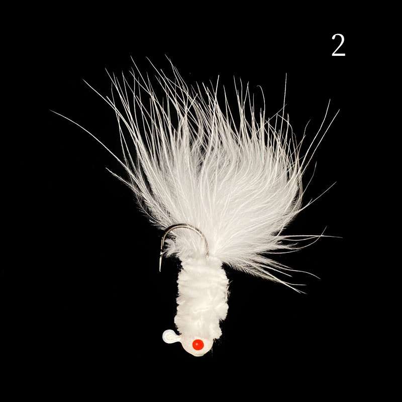 1 pc Colorful feather bait tied to JIG hook