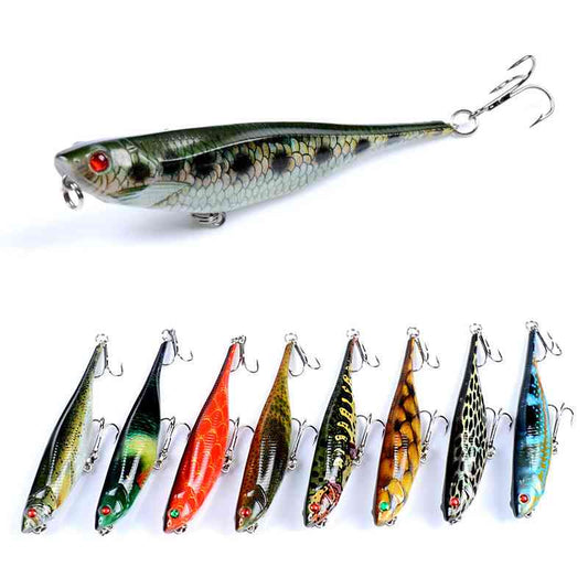 2pc 9.9cm 9.9g top water pencil lure