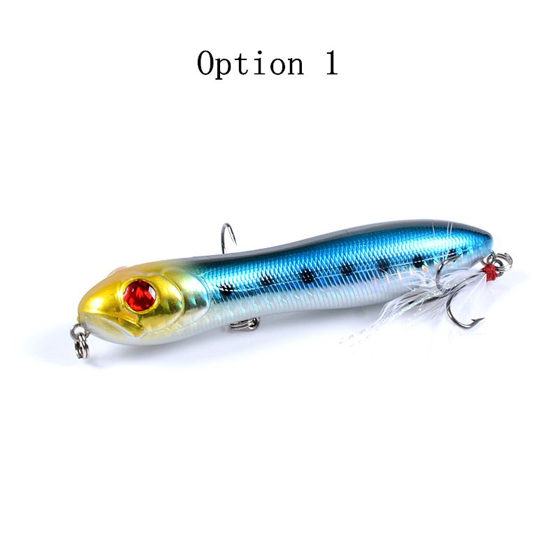 2pc 10cm 16.2g top water pencil lure