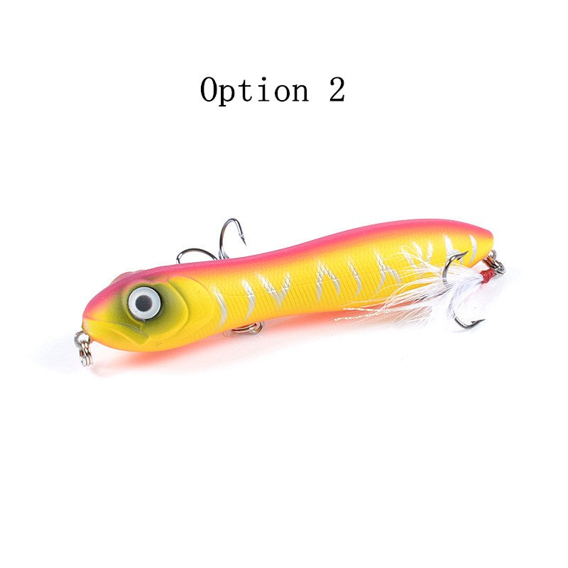 2pc 10cm 16.2g top water pencil lure