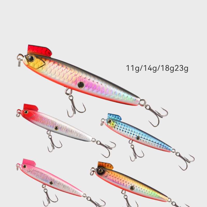 2pc 11/14/18/23g long cast underwater pencil lure with hook