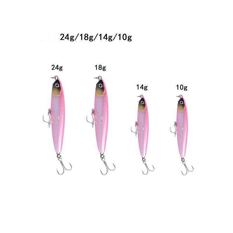 2pc 14/10/18/24g long cast underwater pencil lure