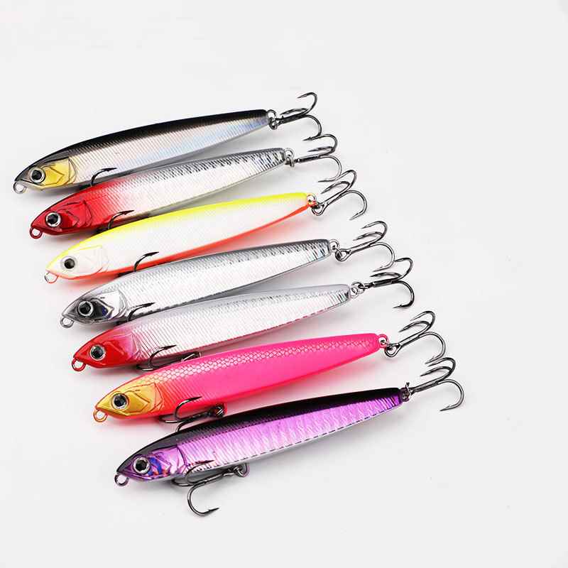 2pc 10/14/16/18/24g long cast underwater pencil lure