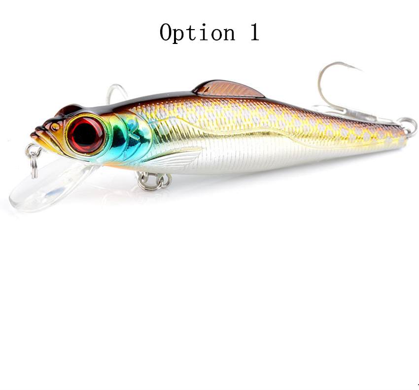 2pc 17g 11.5cm floating electroplated minnow lure suitable for salty and fresh water