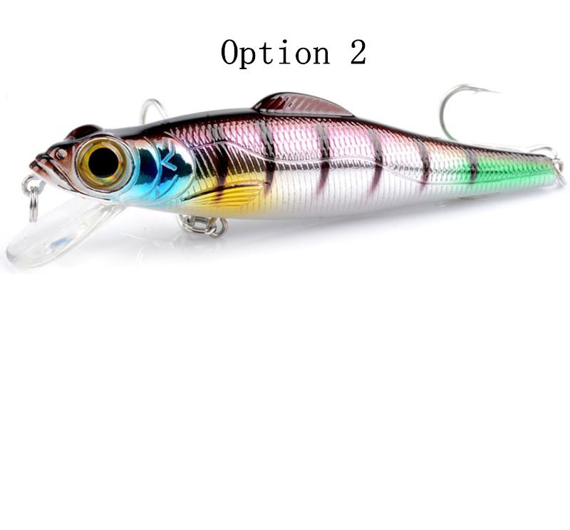 2pc 17g 11.5cm floating electroplated minnow lure suitable for salty and fresh water