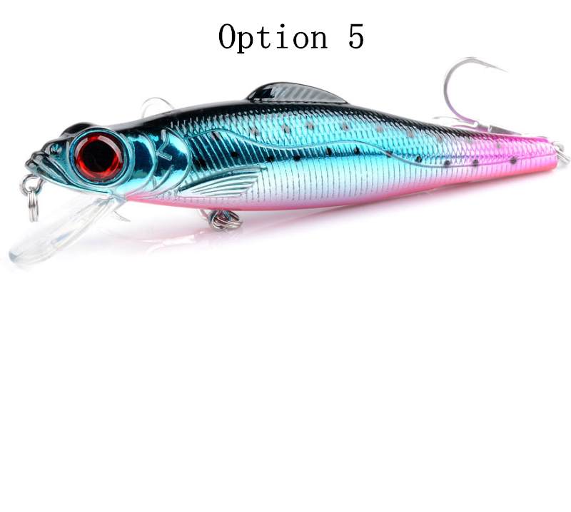 2pc 17g 11.5cm floating electroplated minnow lure suitable for salty and fresh water