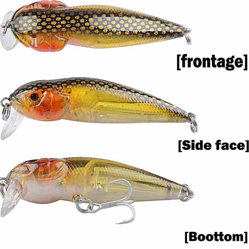 2 pcs 8g 7.1cm topwater catfish shaped minnow lure