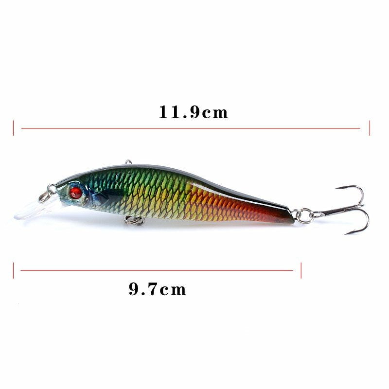 2 pcs 9.7cm 11.5g floating minnow lure