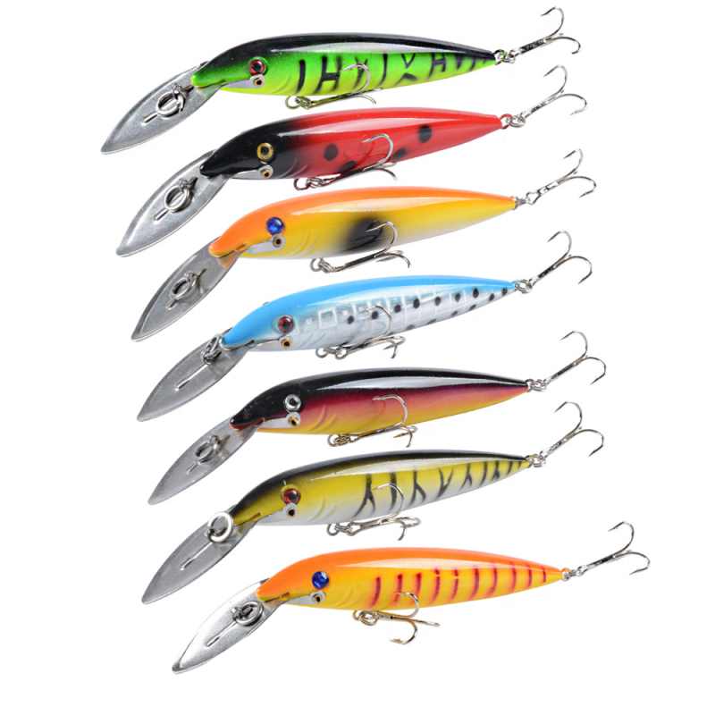 2 pcs 14cm 16.2g floating metal lip minnow lure