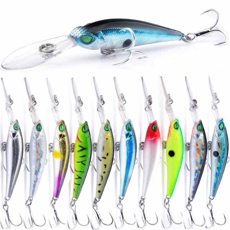 2 pcs 9cm 6g floating minnow lure