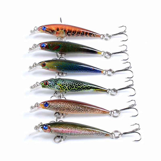 2 pcs 5cm 2.2g floating minnow lure